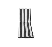 SucceBuy Pack de 2 Coussins de Bain de Soleil Extérieur Rayures Noires et Blanches 189x56cm Etanche