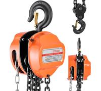 SucceBuy Palan à chaîne avec capacité de charge de 3 tonnes, palan manuel à chaîne, hauteur de levage de 3 m, palan avec chaîne G80, palan robuste, équipement de levage manuel, palan à chaîne pour ate