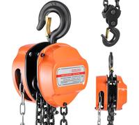 SucceBuy Palan à chaîne avec capacité de charge de 3 tonnes, palan manuel à chaîne, hauteur de levage de 6 m, palan avec chaîne G80, palan robuste, équipement de levage manuel, palan à chaîne pour ate