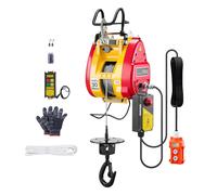 SucceBuy Palan électrique 2 en 1 1100 lb 1800 W Treuil électrique portable filaire/sans fil hauteur de levage de 98 pieds pour le remorquage d'usine de garage 660lbs