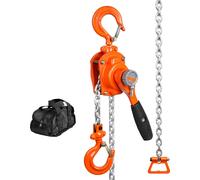 SucceBuy Palan manuel à chaîne à levier, capacité 1/2 tonne (1100 lbs), 5 FT, acier au carbone galvanisé G80, frein Weston à double cliquet, guide-chaîne automatique, crochet à 360°, Garage Factory Do