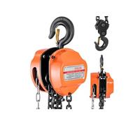 SucceBuy Palan à chaîne avec capacité de charge de 3 tonnes, palan manuel à chaîne, hauteur de levage de 3 m, palan avec chaîne G80, palan robuste, équipement de levage manuel, palan à chaîne pour ate