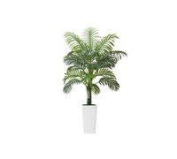 SucceBuy Palmier Artificiel Areca 1,5m Plante Artificielle Tropicale en Pot Blanc