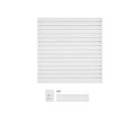 SucceBuy Revêtement de mur à lamelles, 1,2 x 1,2 m, PVC, mur à lamelles de garage blanc, design modulaire