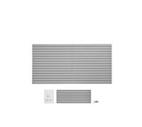 SucceBuy 8 x 4 ft revêtement mural à lamelles en PVC, mur à lamelles gris pour garage avec accessoires