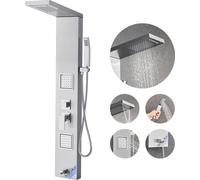 SucceBuy Panneau de douche 5 en 1 système de tour en acier inoxydable avec fonction pluie et chute d'eau