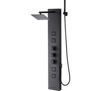 SucceBuy Panneau de douche Système de tour en acier inoxydable avec pommeau de douche à effet pluie et douchette à main
