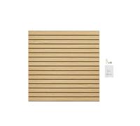 SucceBuy Panneau Mural MDF Lattes Rangement Elégant 122x122×1,8cm Couleur Naturel Bois