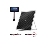 SucceBuy Panneau Solaire 30W 12V Contrôleur MPPT Externe Etanchéité IP65 Pour Voitures