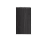 SucceBuy Panneaux acoustiques à lamelles de bois, 23,6 x 47,2 pouces, MDF pourReproduction moderne, réduction du bruit, chêne noir