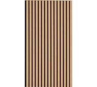 SucceBuy Panneaux acoustiques en lamelles de bois, 23,6 x 47,2 pouces, décoration murale intérieure moderne, réduction du bruit, chêne clair