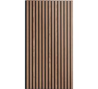SucceBuy Panneaux acoustiques en lamelles de bois, 23,6 x 47,2 pouces, panneaux muraux en bois synthétique MDF pour la réduction du bruit et l'aménagement élégant, noyer