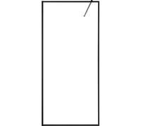 SucceBuy Paroi de douche sans cadre en verre (864 x 1870 mm), verre de sécurité de 8 mm d'épaisseur avec joint de sol et ferrures, paroi de douche pour salle de bains, noir mat