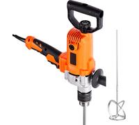 SucceBuy Perceuse électrique 15,89 mm 1200 W avec kit de mélange, 750 tr/min, 3,2 A, perceuse mélangeuse avec poignée en D pour le perçage et le mélange de mandrin et de ciment