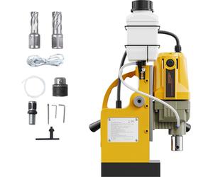 SucceBuy Perceuse magnétique-1200W, 2810 lbf presse à percer Mag, 1,6 in perçage, jaune