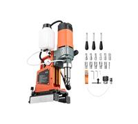 SucceBuy Perceuse magnétique 1400 W avec capacité de perçage de 50 mm, fonctionnement réversible, convient pour les surfaces métalliques, carotteuse électrique avec 11 forets pour les applications ind
