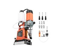 SucceBuy Carotteuse magnétique 1400 W avec diamètre de perçage de 50 mm, fonctionnement réversible, 6 carottes pour surfaces métalliques incluses, carotteuse électrique pour applications industrielles