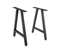 SucceBuy Pieds de Table 2PCS 71,1x45cm en Acier Capacité 363kg Avec 4 Protecteurs Sol