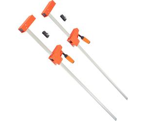 SucceBuy Pince à barre de 50" pour le travail du bois, lot de 2 pinces parallèles, limite de charge de 1100 lbs, pression uniforme, plastique haute résistance et acier au carbone