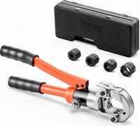 SucceBuy Pince à sertir hydraulique pour tubes en plastique PEX et aluminium, avec mâchoires TH16, TH20, TH26 et TH32 et mallette de transport pratique - idéale pour les installations sanitaires et le