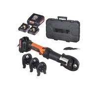 SucceBuy Pinces à Sertir Avec 2 Batteries 18V et Ecran OLED Rotation à 360°Volume Réduit
