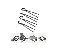 SucceBuy Pinces de forgeron - Pack de 4 - Acier au carbone - V-Bit, Wolf, ZV, Gripping - Noir