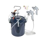 SucceBuy Pistolet à Peinture Avec Réservoir 10L Entrée d'Air 0,64cm Pression Max 60 PSI