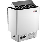 SucceBuy Poêle à sauna électrique, 8 kW, 400 V, chauffage de sauna portable pour l'intérieur et l'extérieur avec minuterie de 3 heures,intégrée pour 8-12 m³, convient pour les douches de spa d'hôtel, 