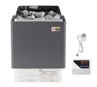 SucceBuy Poêle à sauna électrique de 9KW avecexterne, acier inoxydable, pour une pièce de 9-13m3