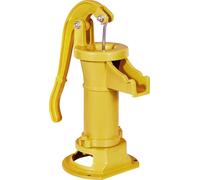 SucceBuy Pompe à balancier ancienne en fonte, hauteur de refoulement de 7,6 m, pompe manuelle nostalgique avec raccord NPT 1-1/4 pouce, idéale pour le jardin, l'étang, la cour et la ferme, jaune