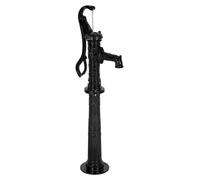 SucceBuy Pompe à balancier antique de style vintage, hauteur de refoulement de 6 m, pompe nostalgique en fonte avec socle surélevé, raccord NPT 1-1/4 pouce, pompe de puits manuelle pour jardin, étang
