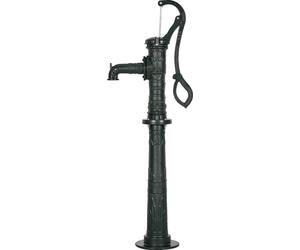 SucceBuy Pompe à balancier antique de style vintage, hauteur de refoulement de 6 m, pompe nostalgique en fonte avec socle surélevé, raccord NPT 1-1/4 pouce, pompe manuelle pour jardin, étang, cour et