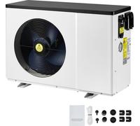 SucceBuy Pompe à chaleur électrique pour piscine de - 1,48-7,11 kW de puissance, efficace sur le plan énergétique pour les piscines de 15-30 m², chauffage et refroidissement, silencieux et durable