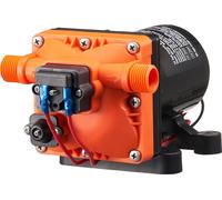 SucceBuy Pompe à eau à membrane 12 V, 3 GPM (11,36 l/min), pompe à courant continu à 4 compartiments, pressostat réglable 40-100 PSI, 55 PSI, raccord MNPT 1/2", pour camping-car, yacht, camion-restaur