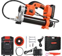 SucceBuy Pompe à graisse sans fil, 55 MPa, appareil à une main avec batterie 2,0 Ah & lumière LED, tuyau 76,2 cm & sac de transport, déclencheur, compatible avec les batteries 18V Makita, idéal pour l