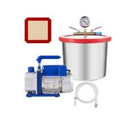 SucceBuy Pompe à Vide 113L/min Chambre à Vide 7,5L Ensemble D'Outils à Air CVC Argent