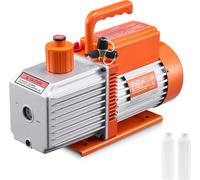 SucceBuy Pompe à vide 9 CFM, vanne rotative à 2 étages, HVAC R134a R22 R410a, maintenance Auto-AC, dégazage de résine, bouteille d'huile incluse