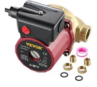 VEVOR Pompe de Circulation d'Eau Silencieux Pompe à Eau Domestique avec Débit Maximal 50 L/min Hauteur 6 m Boîtier de Pompe en Fonte Tête de Pompe en Laiton pour Faciliter la Circulation d'Eau