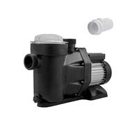 SucceBuy Pompe de piscine 1 CV 19200 l/h 750 W Pompe de piscine encastrée avec moteur à panier tamis pour une eau de piscine propre Pompe de filtration de piscine 1,97 pouce entrée/sortie + 2 tuyaux d