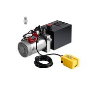 SucceBuy Pompe Hydraulique DC 12V 4L Pour Camion à Benne Basculante Noir et Argent Acier