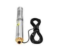 SucceBuy Pompe immergée pour puits profond 750 W, 230 V/50 Hz, 100 l/min, 66 m de hauteur de refoulement, résistante au sable, 20 m de câble, 7,6 cm d'acier inoxydable, pour une utilisation dans l'ind