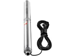 SucceBuy Pompe immergée pour puits profonds, 1100 W, 230 V, 50 Hz, débit 7,1 m³/h, 105 m de hauteur de refoulement, acier inoxydable, IP68 étanche pour l'industrie, l'irrigation, le ménage