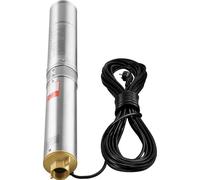 SucceBuy Pompe immergée pour puits profonds, 370 W, 230 V, 50 Hz, débit max. 5,3 m³/h, hauteur de refoulement max. 164 ft, avec câble d'alimentation de 9,1 m, irrigation industrielle et usage domestiq