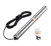 SucceBuy Pompe immergée pour puits profonds, puissance 550 W, 230 V, hauteur de refoulement 53 m, débit 100 l/min, pompe à eau en acier inoxydable avec câble de 20 m et boîtier deexterne, pour usage i