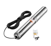 SucceBuy Pompe immergée pour puits profonds, puissance 550 W, 230 V, hauteur de refoulement 85 m, débit 65 l/min, pompe à eau en acier inoxydable avec câble de 20 m et boîtier deexterne, pour usage in