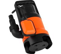 SucceBuy Pompe submersible 650W, 15000 l/h, PP-GF20 Pompe pour eaux usées, eaux chargées et eaux propres avec interrupteur à flotteur automatique, hauteur de refoulement de 8 m, convient pour les pisc