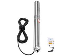 SucceBuy Pompe submersible pour puits profond 750 W/910 W/1100 W Puissance d'entrée 230 V avec cordon de 65,62 pieds Pompe en acier inoxydable pour utilisation d'irrigation