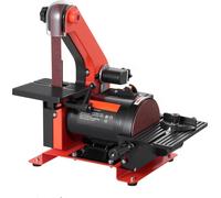 SucceBuy Ponceuse à bande 250 W, meule de 127 mm & bande abrasive de 25,4x762 mm, avec table de travail inclinable de 0 à 45° & aspiration de la poussière pour le travail du bois et l'affûtage des cou