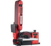 SucceBuy Ponceuse à bande 400 W, plateau de ponçage 152,4 mm & bande abrasive 101,6x914,4 mm, avec table de travail inclinable de 0 à 45° & raccord d'aspiration des poussières pour le travail du bois