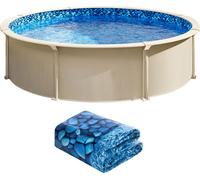 SucceBuy Poolliner rond, chevauchement de 24 pieds, Vinylliner, mur de 54 pouces